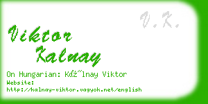 viktor kalnay business card